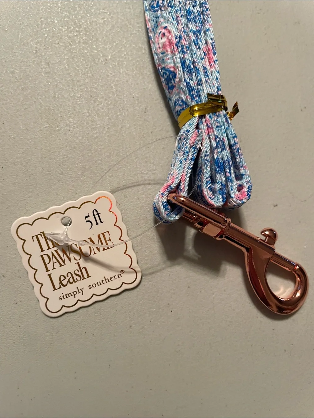 Simply Southern Blue and Pink Floral 5ft Leash NWT